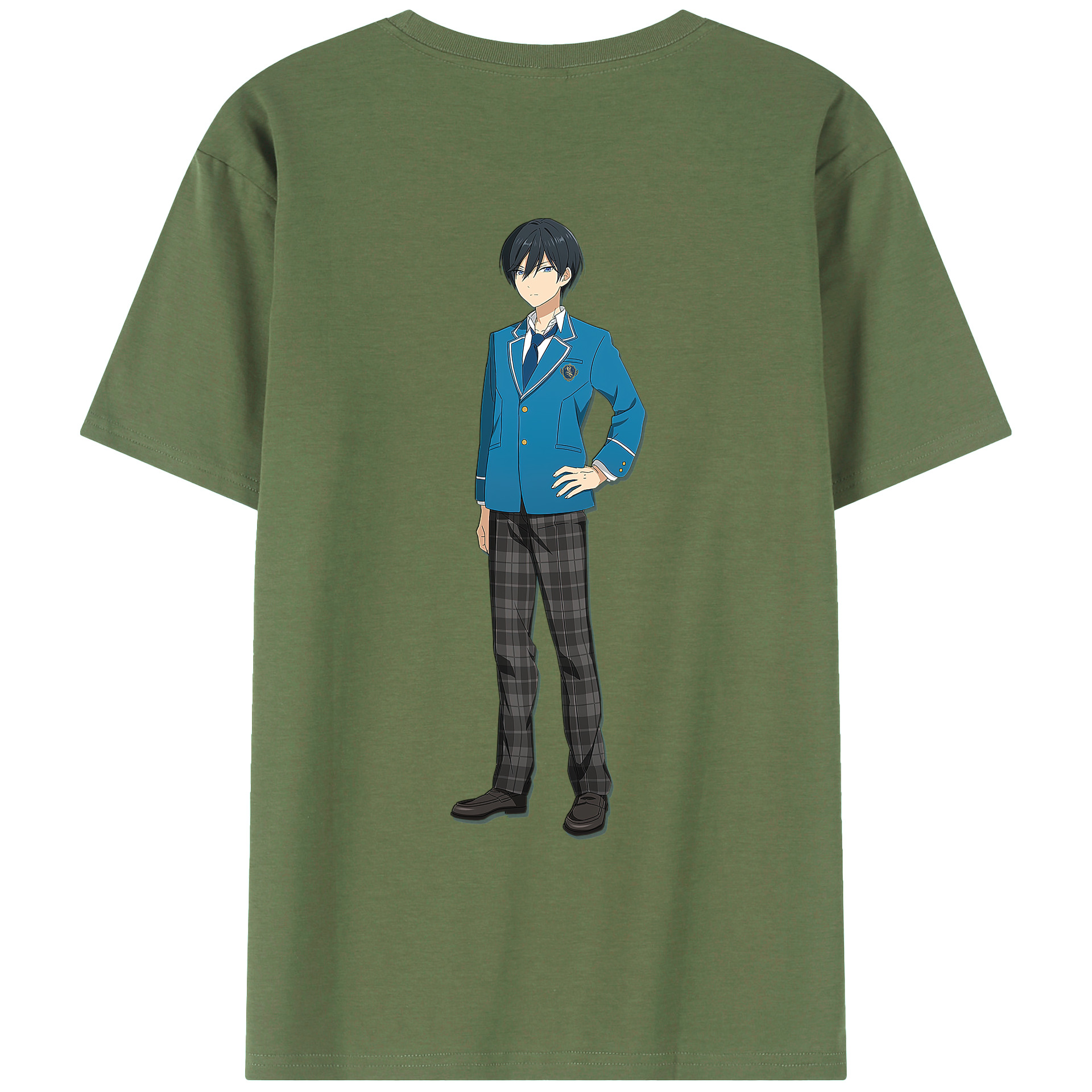 （画像用） あんさんぶるスターズ! Ensemble Stars 綿100％ メンズ半袖Tシャツ（バックプリント） 通気性